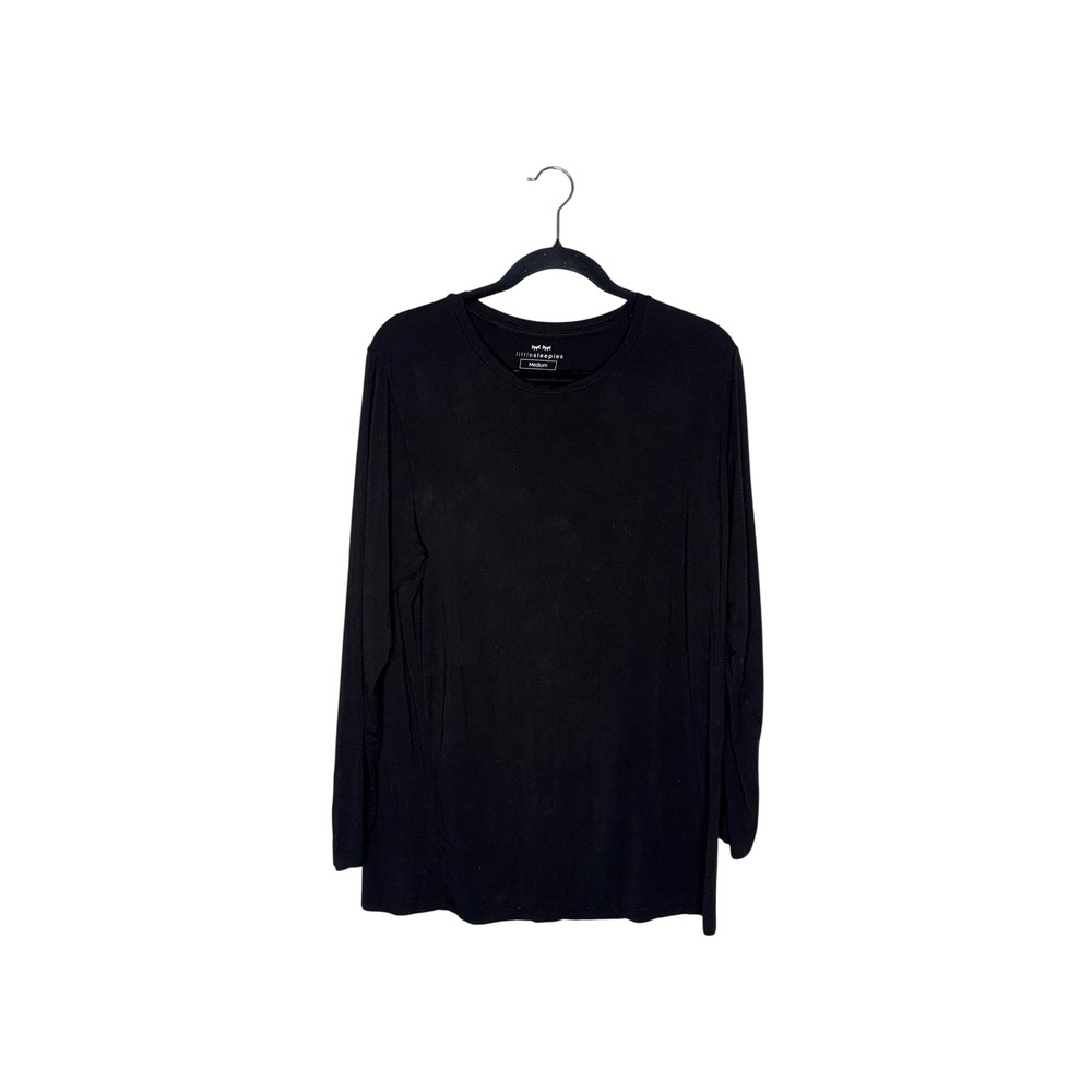 Little Sleepies Long Sleeve Top Women Medium Black Excellent Bamboo Viscose
